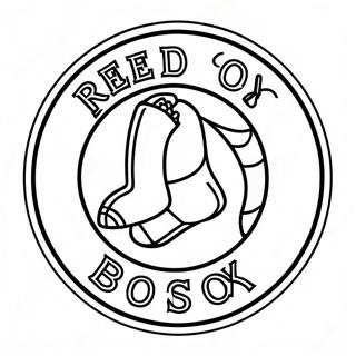 Pagina da Colorare del Logo dei Red Sox | pagina da colorare Red Sox