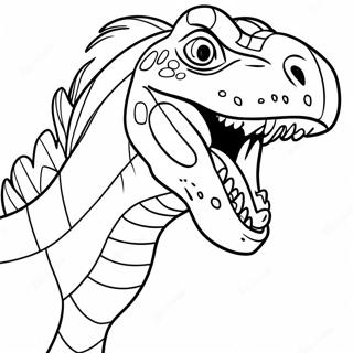 Pagina da Colorare di Indoraptor Feroce che Ruggisce | pagina da colorare Indoraptor