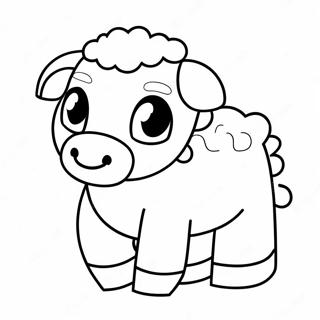 Pagina da colorare della Carina Pecora di Minecraft | pagina da colorare Animale Minecraft