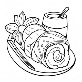 Pagina da Colorare del Sushi | pagina da colorare Sushi