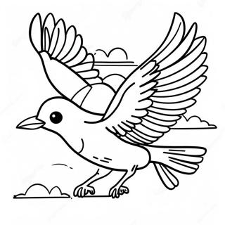 Pagina da colorare di corvi maestosi in volo | pagina da colorare Corvi