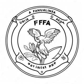 Pagina da Colorare del Logo FFA | pagina da colorare FFA