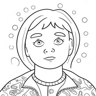 Pagina da Colorare per la Consapevolezza dell'ADHD | pagina da colorare ADHD