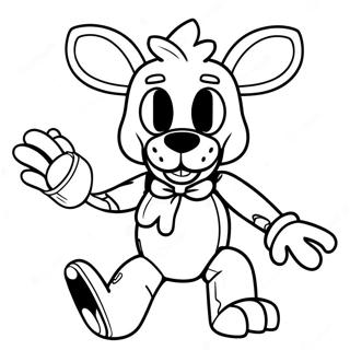 Pagina da Colorare Mangle FNAF Personaggio in Azione | pagina da colorare Mangle FNAF