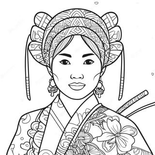 Mese del Patrimonio AAPI Pagine da Colorare | pagina da colorare AAPI