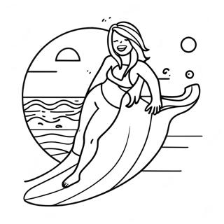 Pagina da Colorare Surf | pagina da colorare Surfing
