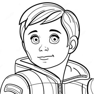 Pagina da Colorare di Ryder in Azione | pagina da colorare Ryder