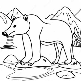 Pagina da Colorare della Fauna dell'Alaska | pagina da colorare Alaska