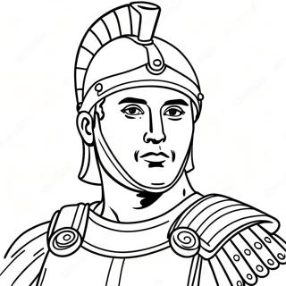 Pagina da Colorare di un Antico Soldato Romano | pagina da colorare Romano