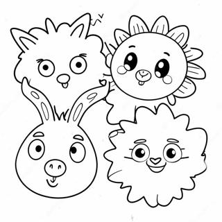 Pagina da colorare di facce di animali buffi | pagina da colorare Buffo