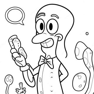 Pagina da colorare di Squidward | pagina da colorare Squiddi