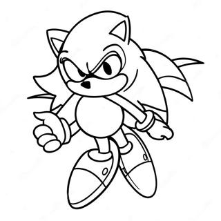 Pagina da Colorare di Sonic Silver in Azione | pagina da colorare Sonic Argento