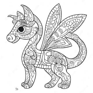 Pagina da Colorare Alebrijes Colorati con Motivi | pagina da colorare Alebrijes