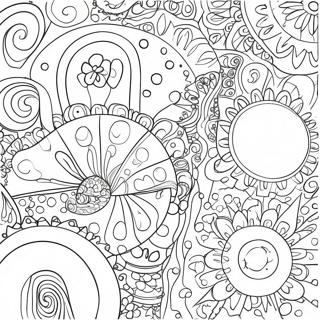 Pagine da colorare con forme groovy colorate | pagina da colorare Groovy