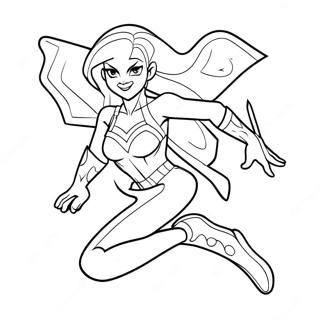 Pagina da Colorare di Starfire in Azione | pagina da colorare Starfire