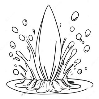 Pagina da Colorare di Spruzzi d'Acqua | pagina da colorare Acqua