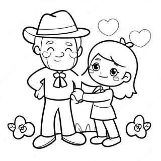Buon San Valentino Papà Pagine da Colorare