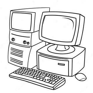 Pagina da Colorare di Computer | pagina da colorare Computer
