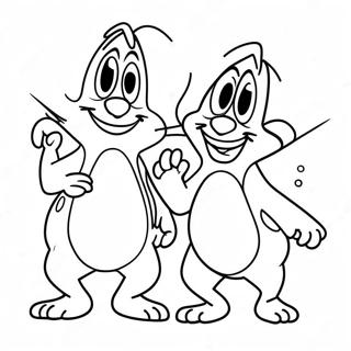 Pagina da Colorare di Ren e Stimpy | pagina da colorare Ren e Stimpy