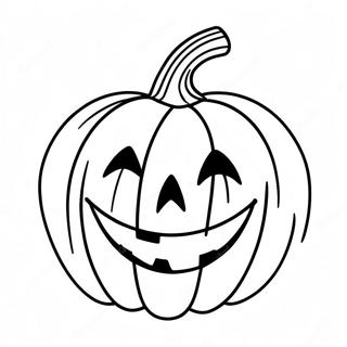Pagina da Colorare della Jack O'Lantern Sorridente | pagina da colorare Jack O'Lantern