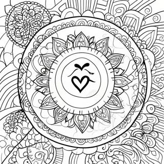 Pagina da Colorare del Simbolo Chakra | pagina da colorare Chakra