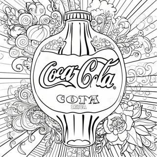 Pagina da Colorare del Logo Coca Cola | pagina da colorare Coca Cola