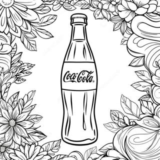 Pagina da colorare della bottiglia di Coca Cola | pagina da colorare Coca Cola