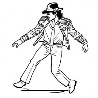Michael Jackson che fa moonwalk da colorare | pagina da colorare Michael Jackson