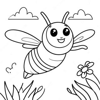 Carina ape volante da colorare | pagina da colorare Bumblebee