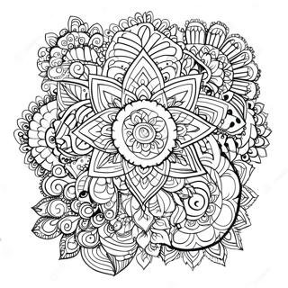 Pagina da Colorare del Mandala Henna | pagina da colorare Henné