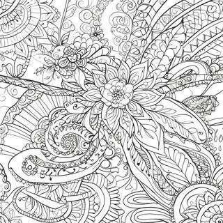 Pagina da Colorare dei Complessi Motivi Henna | pagina da colorare Henné