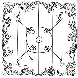 Pagina da Colorare del Gioco del Tris | pagina da colorare Tris