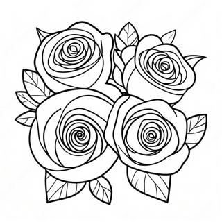 Pagina da Colorare di Rose | pagina da colorare Rose
