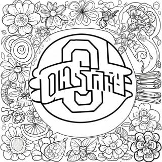 Pagina da Colorare del Logo dell'Ohio State | pagina da colorare Ohio State
