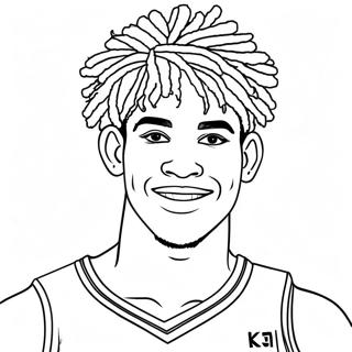 Pagina da Colorare di LaMelo Ball | pagina da colorare LaMelo Ball