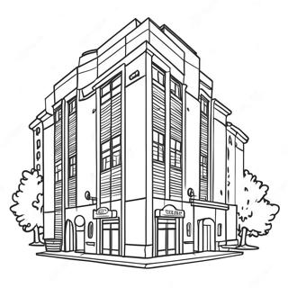 Pagina da Colorare di un Edificio | pagina da colorare Edificio