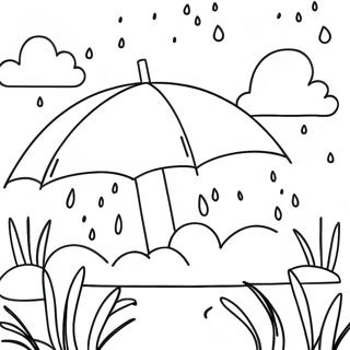 Pagina da Colorare delle Piogge di Aprile | pagina da colorare Aprile