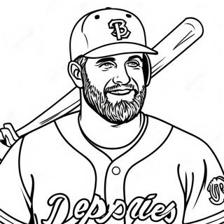 Pagina da colorare di Bryce Harper | pagina da colorare Bryce Harper