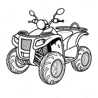 Pagina da colorare di un ATV | pagina da colorare ATV