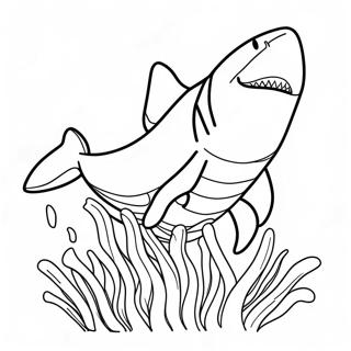 Pagina da Colorare Squalo di Jaws | pagina da colorare Bocca