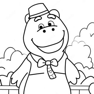 Pagina da Colorare di Barney | pagina da colorare Barney