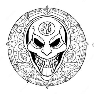 Pagina da colorare del logo degli Slipknot | pagina da colorare Slipknot