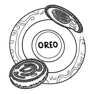 Pagina da Colorare di Biscotto Oreo | pagina da colorare Oreo