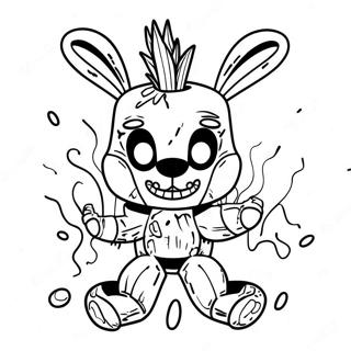 Pagina da Colorare Springtrap FNAF Inquietante | pagina da colorare Springtrap FNAF