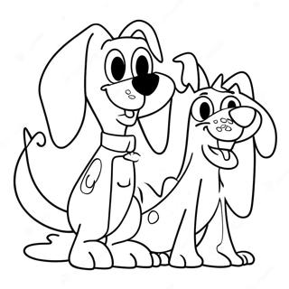 Pagina da Colorare di CatDog | pagina da colorare GattoCane