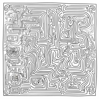 Pagina da Colorare del Labirinto Intricato | pagina da colorare Labirinto