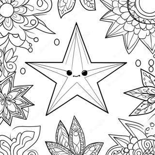 Pagina da Colorare Stelle Scintillanti | pagina da colorare Celestiale