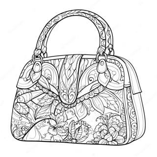 Pagina da colorare della borsa scintillante | pagina da colorare Borsa