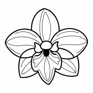 Pagina da colorare del fiore di orchidea | pagina da colorare Orchidea