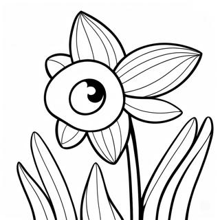 Pagina da colorare del fiore di narciso | pagina da colorare Narciso